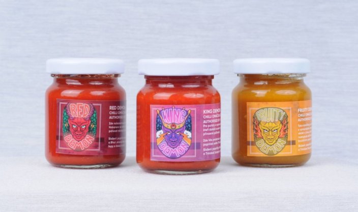 Ochutnávací Mini sada ,,Demon" - 3x 65g chilli omáčka extrémně pálivá