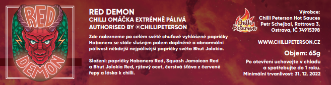 Red Demon 65g chilli omáčka extrémně pálivá